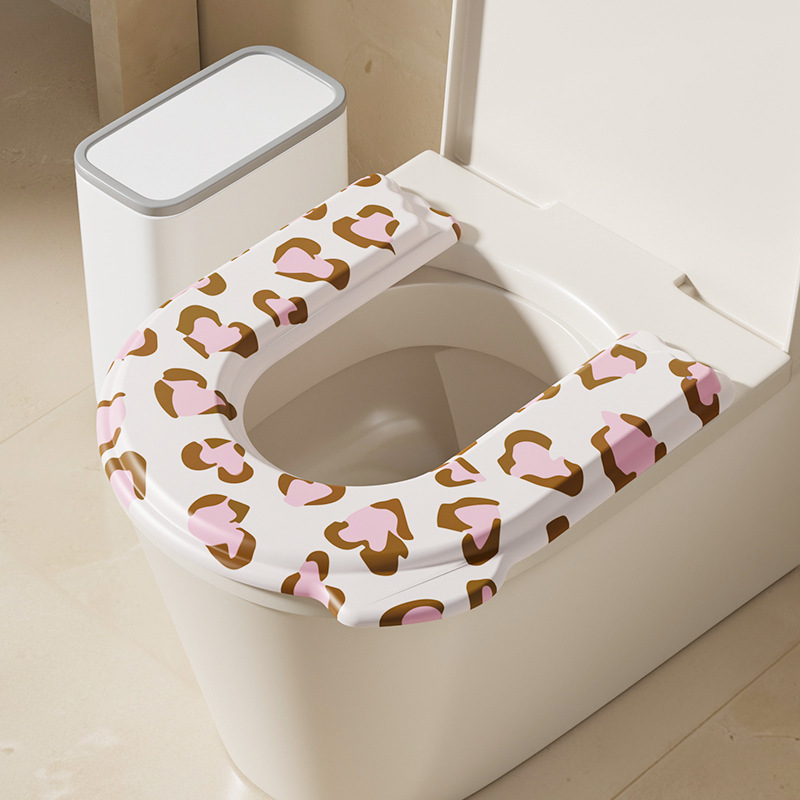 Half pack U-shaped toilet seat 4.5mm [leopard print C style]