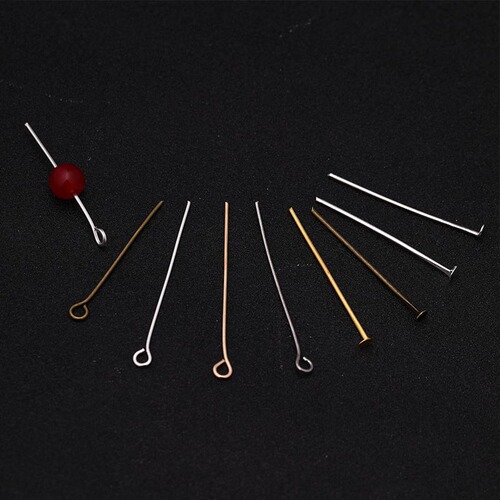 Nine-character needle straight needle DIY handmade bead pendant accessories material decoration interface nine-character needle large needle T needle pendant