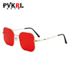 Metal fashionable square sunglasses, 2022 collection, gradient, Amazon, wholesale, European style