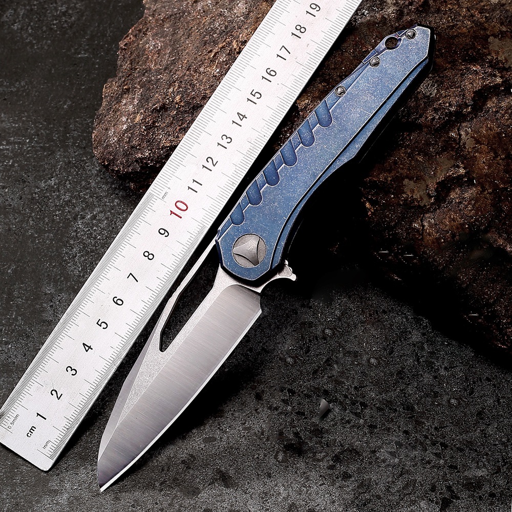 D2钢高硬度精品便携随身小刀魔符全钢折叠刀滚珠轴承户外生存折刀