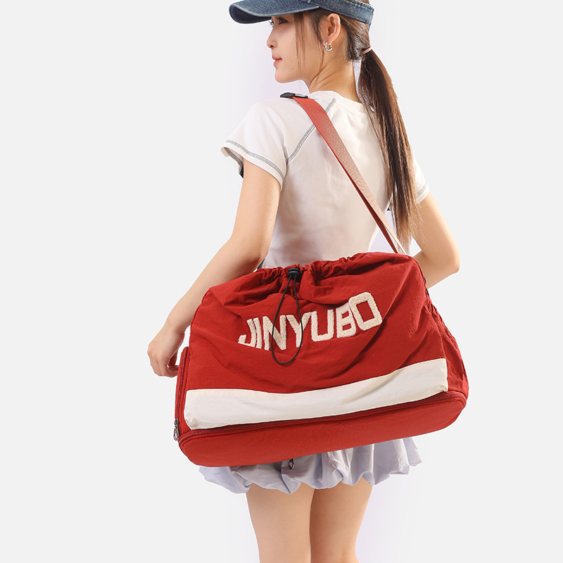 Casual badminton bag with separate compartments for wet and dry items, independent shoe compartment, sports and fitness bag, large capacity, suitable for business trips, shoulder bag, ball bag