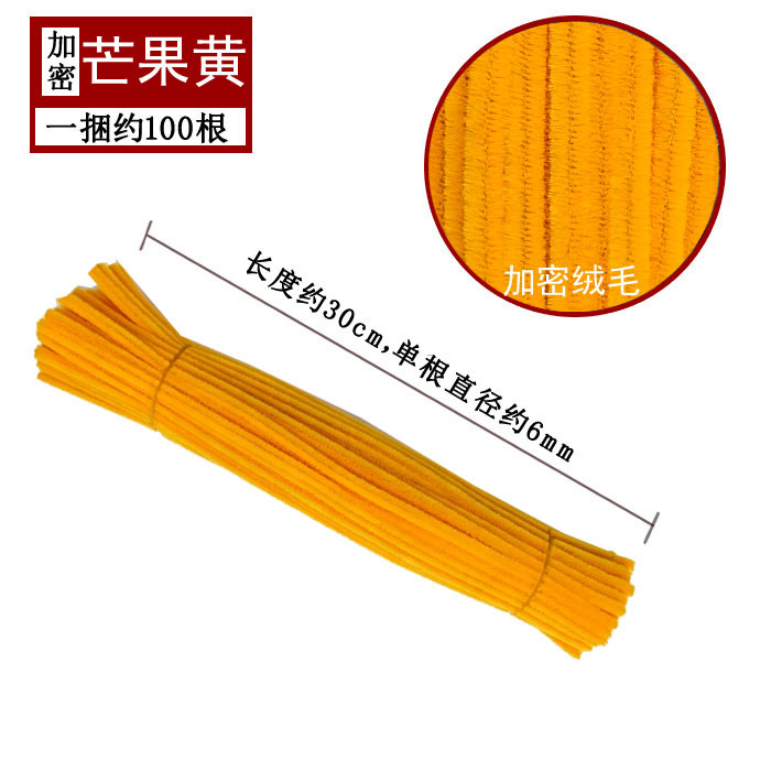 Varillas de felpa encriptadas de 42 colores, tiras para raíces de cabello, materiales populares para ramos hechos a mano, fabricante de varillas de felpa.