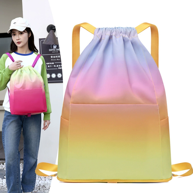 Градиент жизненной силы выходит на улицу легкая туристическая сумка большой емкости складная мужская и женская альпинистская тренировочная сумка баскетбольная сумка