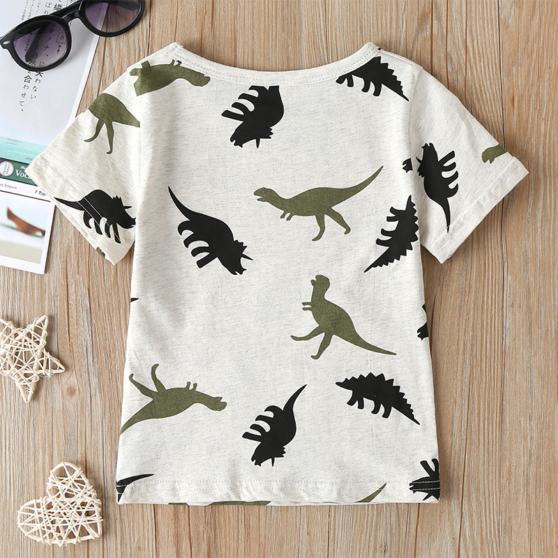 Wholesale Cartoon Dinosaur Short-sleeved Round Neck T-shirt Nihaojewelry display picture 2