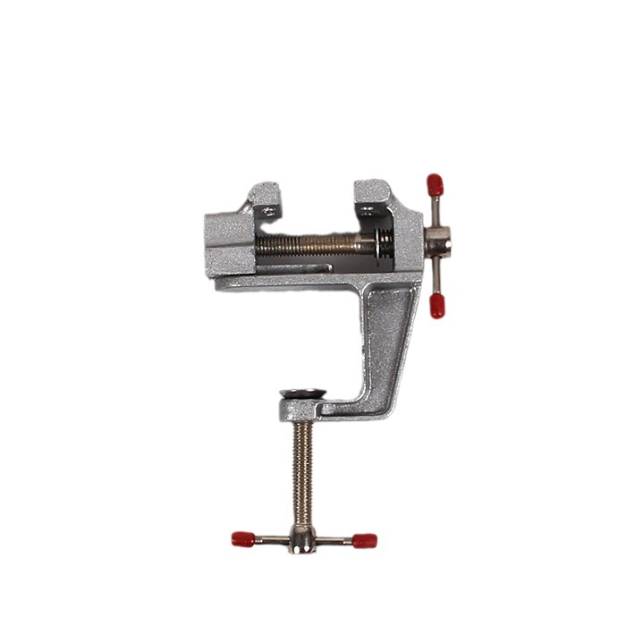 En stock Mesa vise aleación de aluminio Mesa vise mini DIY hogar plana Mesa vise alicates fijo hardware Herramientas