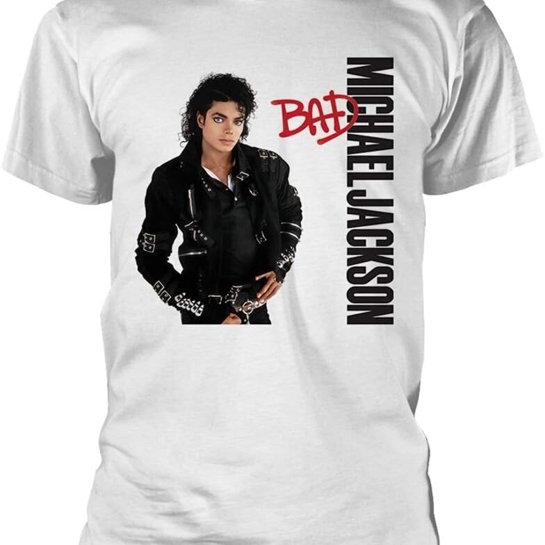 Pure Cotton Short-Sleeved T-Shirt for Men, Black Jackson 4 T-Shirt, Michael Jordan White Medium-Sized Straight-Cut Style, Other Brands