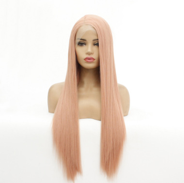 Fijación de fibra química de encaje rosa larga de alta temperatura de seda gancho de mano cubierta de cabeza fábrica LW0211