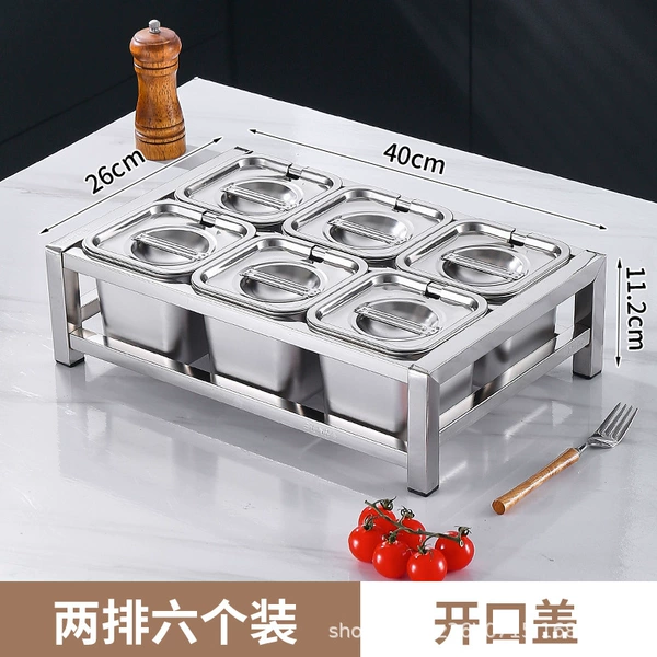 Two rows of 6 pieces [stainless steel opening lid]