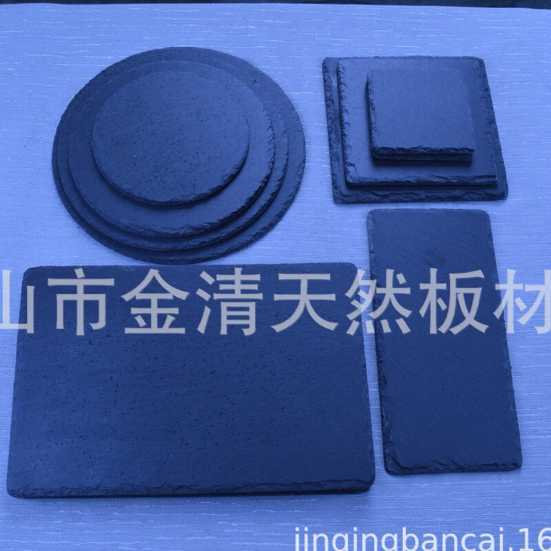 Small-Sized Custom Slate Placemats, Rock Plate Trays, Black Stone Plates, Sushi Cheese Natural Stone Plates Small-Sized Custom Slate Placemats, Rock Plate Trays, Black Stone Plates, Sushi Cheese Natural Stone Plates