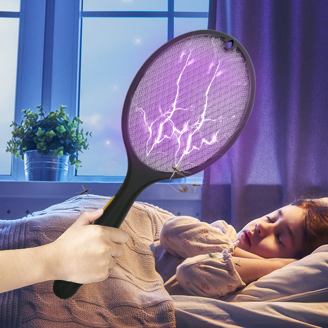 超强力多功能杀蚊子五层电网安全设置配可充电池电蚊拍灭蚊灯