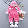 Demi-season down jacket suitable for men and women, children's warm cartoon set to go out, 2021 collection, 0-4 years