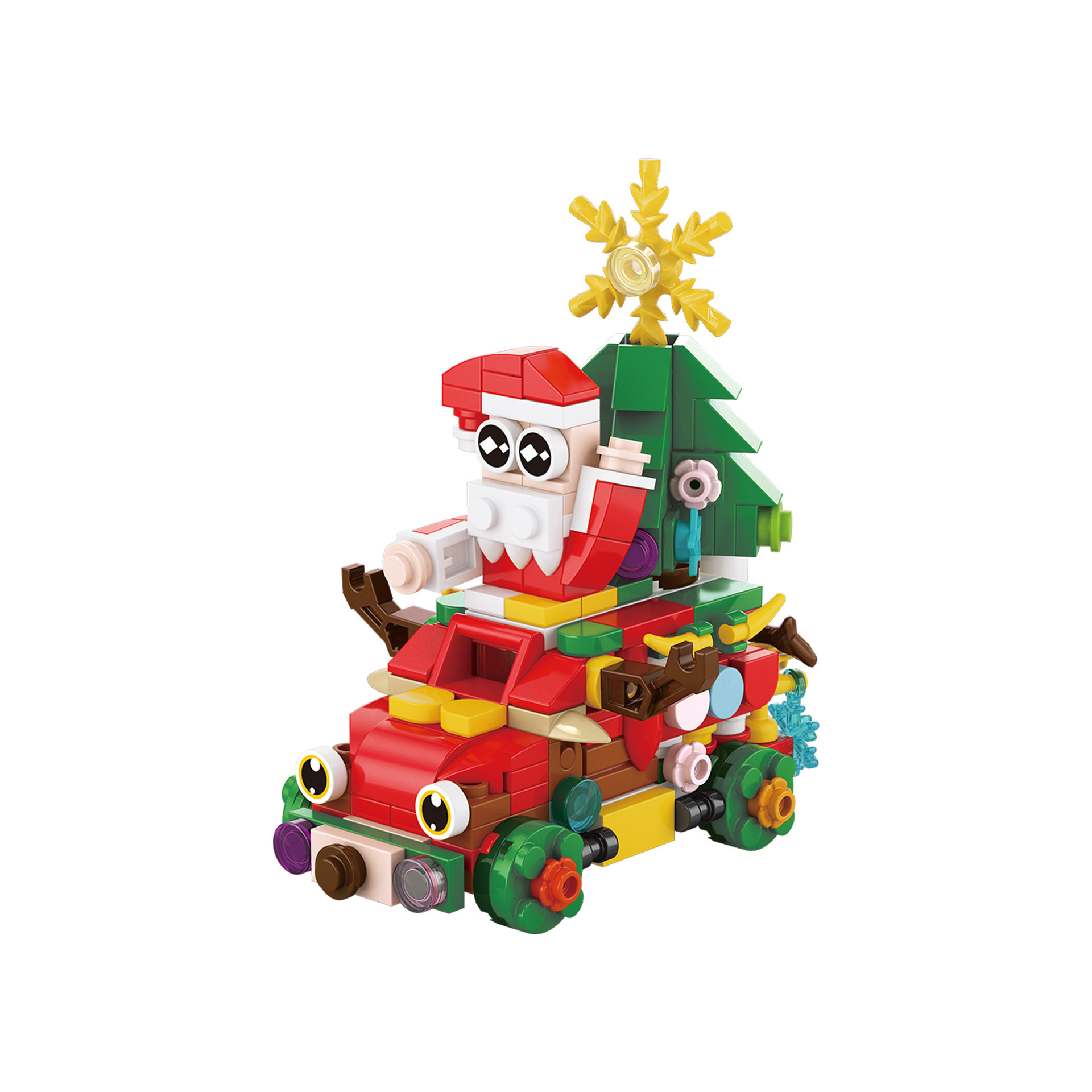 Le Brothers 8773 serie de Navidad de ocho bloques de caja de sonido de Santa Claus para niños de Año Nuevo Juguetes de embalaje image 6