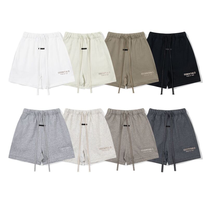 2026 Spring/Summer New Fog Double Line Silver Letter Print Casual Loose Shorts Unisex Wholesale