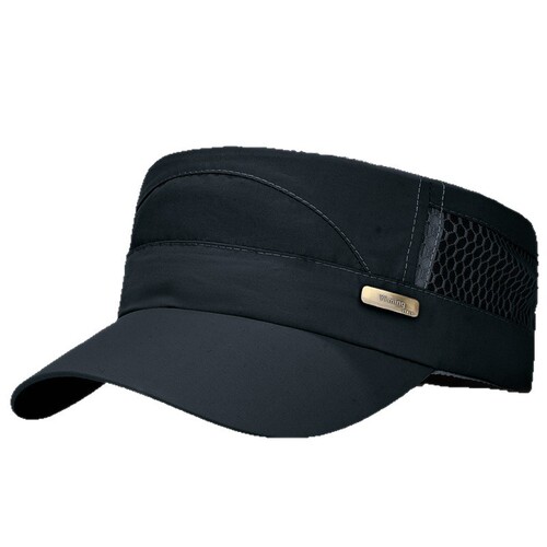 Men's hats for middle-aged and elderly, suitable for spring and summer outdoor leisure, fashion sunshade and sunscreen hat, quick-drying and breathable, flat top hat