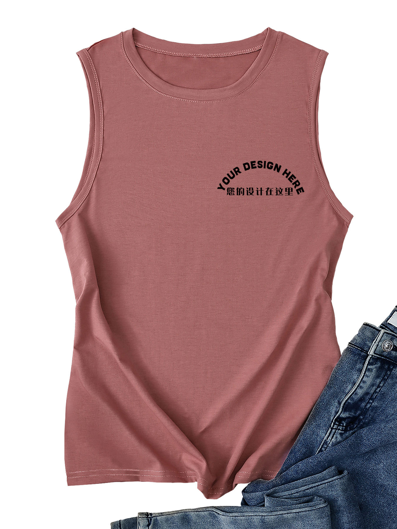 2802 - Rose Gold Vest - Front Chest
