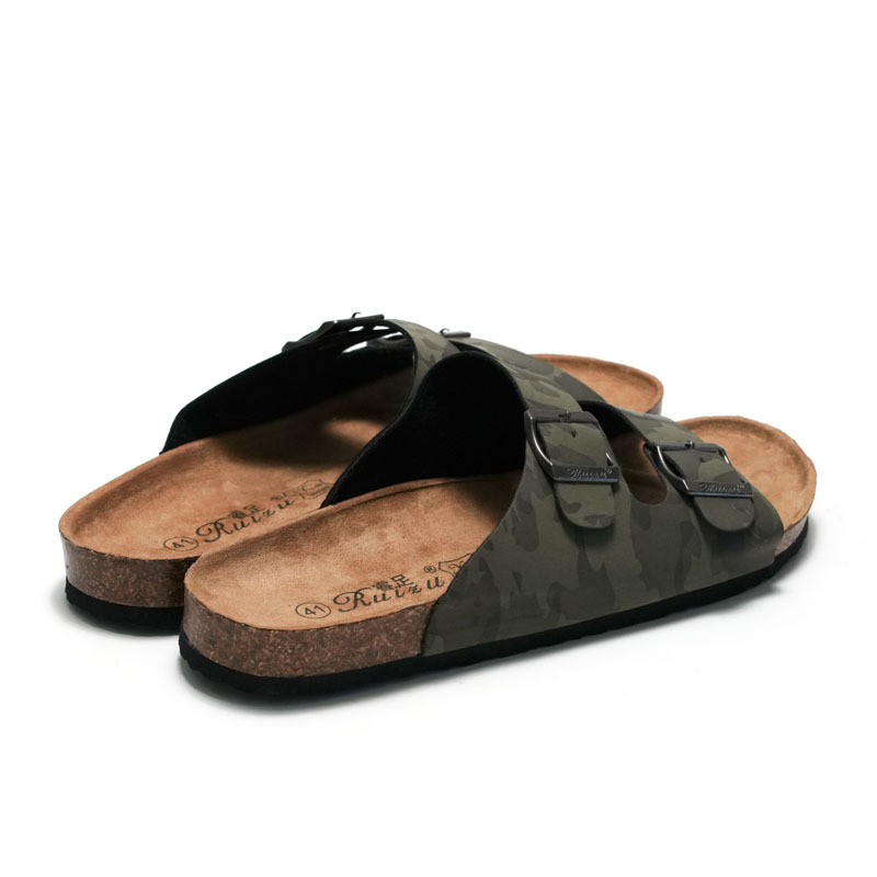 Ruizu 2025 New Summer Camouflage Slippers For Men And Women Couple Beach Sandals Water Cork Outdoor Trendy_voghion.com