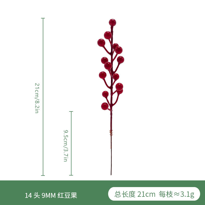 Festival de primavera decoración de Año Nuevo artificial baya roja ramo de Navidad fruta roja arreglo floral accesorios fortuna simulación de fruta Holly