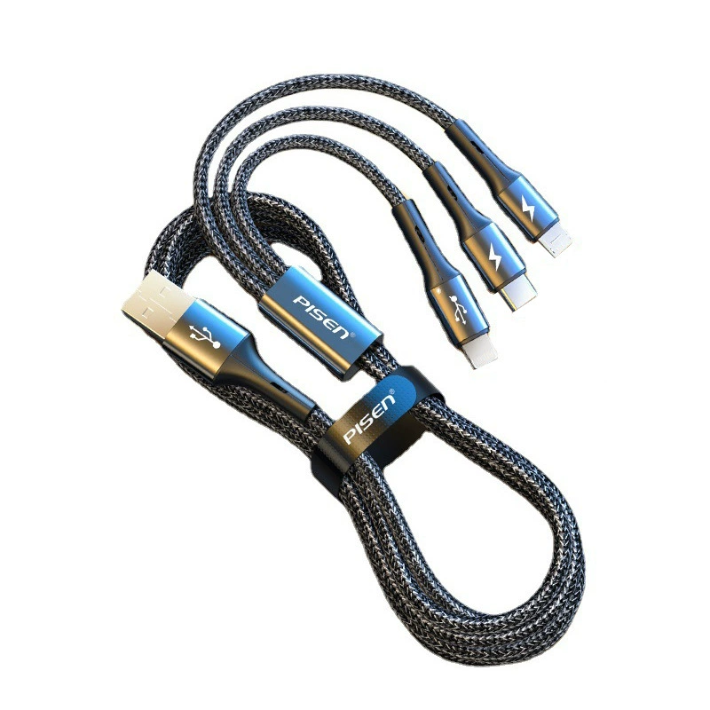 Pin Sheng Data cable three -in -one, one fast charging one -drag three -charged cable Typec car multi -headed