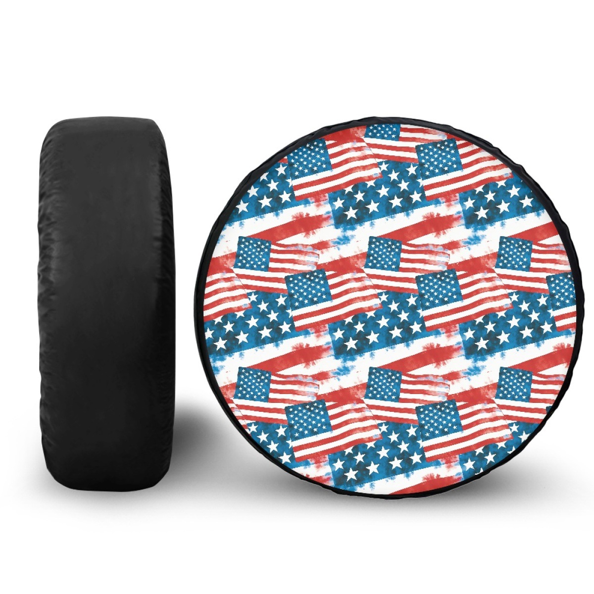 Amazon Waterproof Tire Cover with American Flag Pattern Customized for Jeep Wrangler Spare Tire Protector