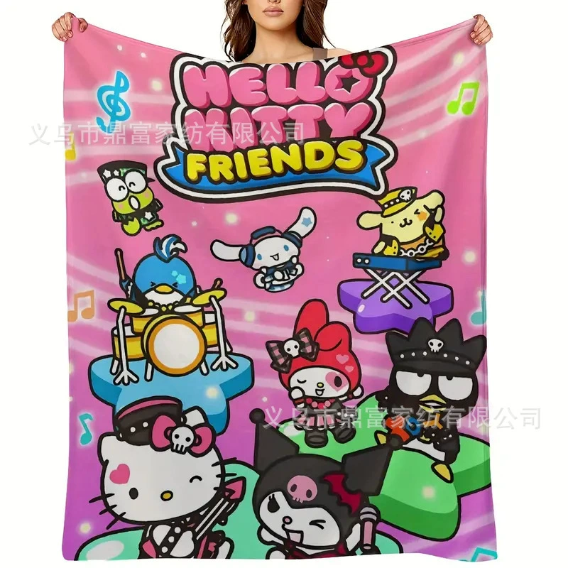 Sanrio, мультяшная фланелевая одеяла для сна, детский диван