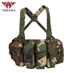 Yakoda Large Capacity Outdoor Multi-functional Tactical Vest Chest Mount Tactical Backpack with Four Compartment Miscellaneous Pouch Vest