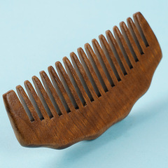 Sandalwood comb, gold-threaded green sandalwood comb, sandalwood aroma head massage comb, fine-toothed coarse-toothed comb wholesale
