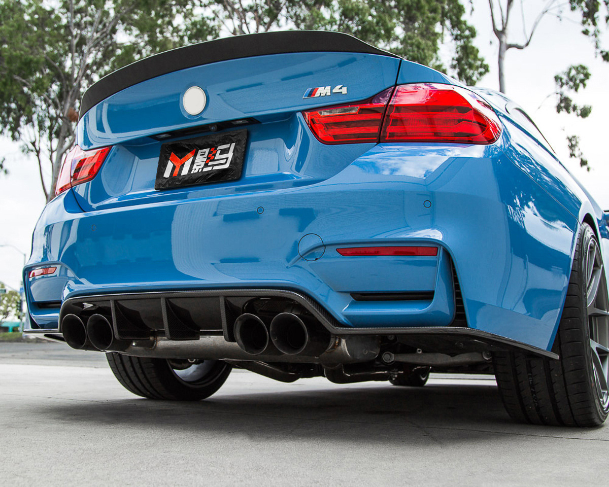 Suitable for Bmw F80/F82/M3/M4 Carbon Fiber Rear Wing Top Wing Rear Spoiler Mp Fixed Wing Without Drilling