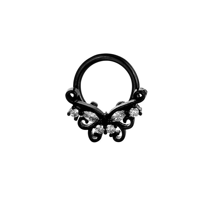 Piercing naso a farfalla in zircone e rame per donna_voghion.com