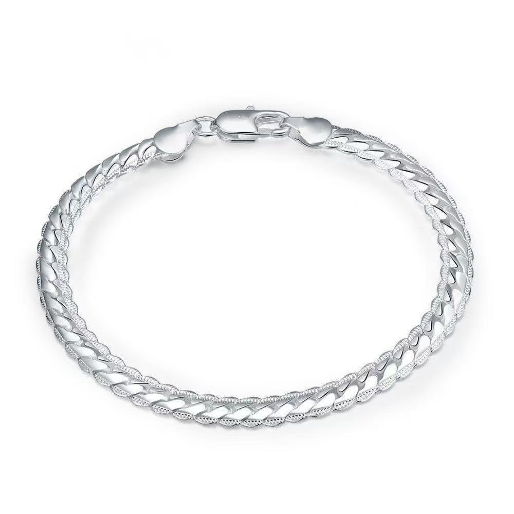 5mm side bracelet silver 20cm