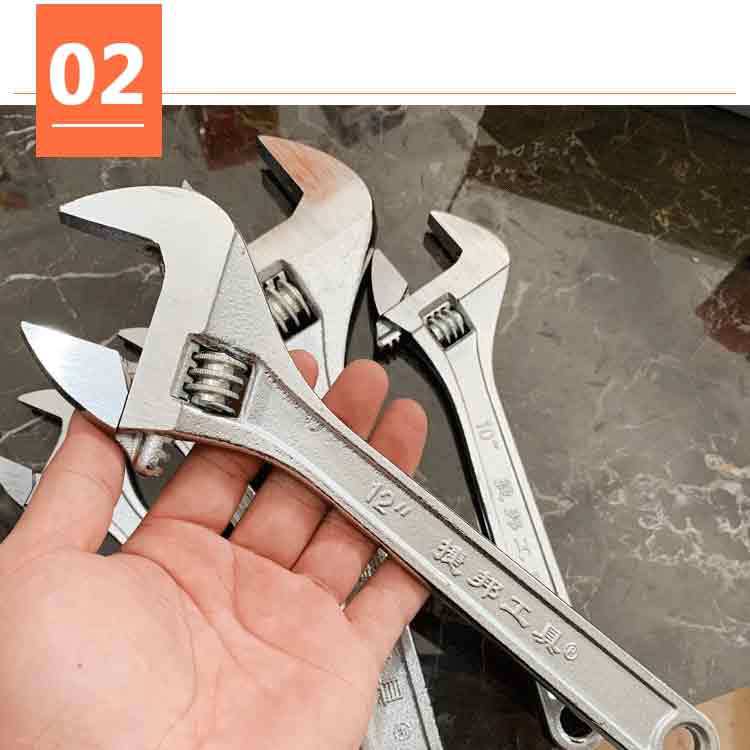 活动扳手直销捷邦牌大开口扳子可调节的开口螺丝五金手动工具