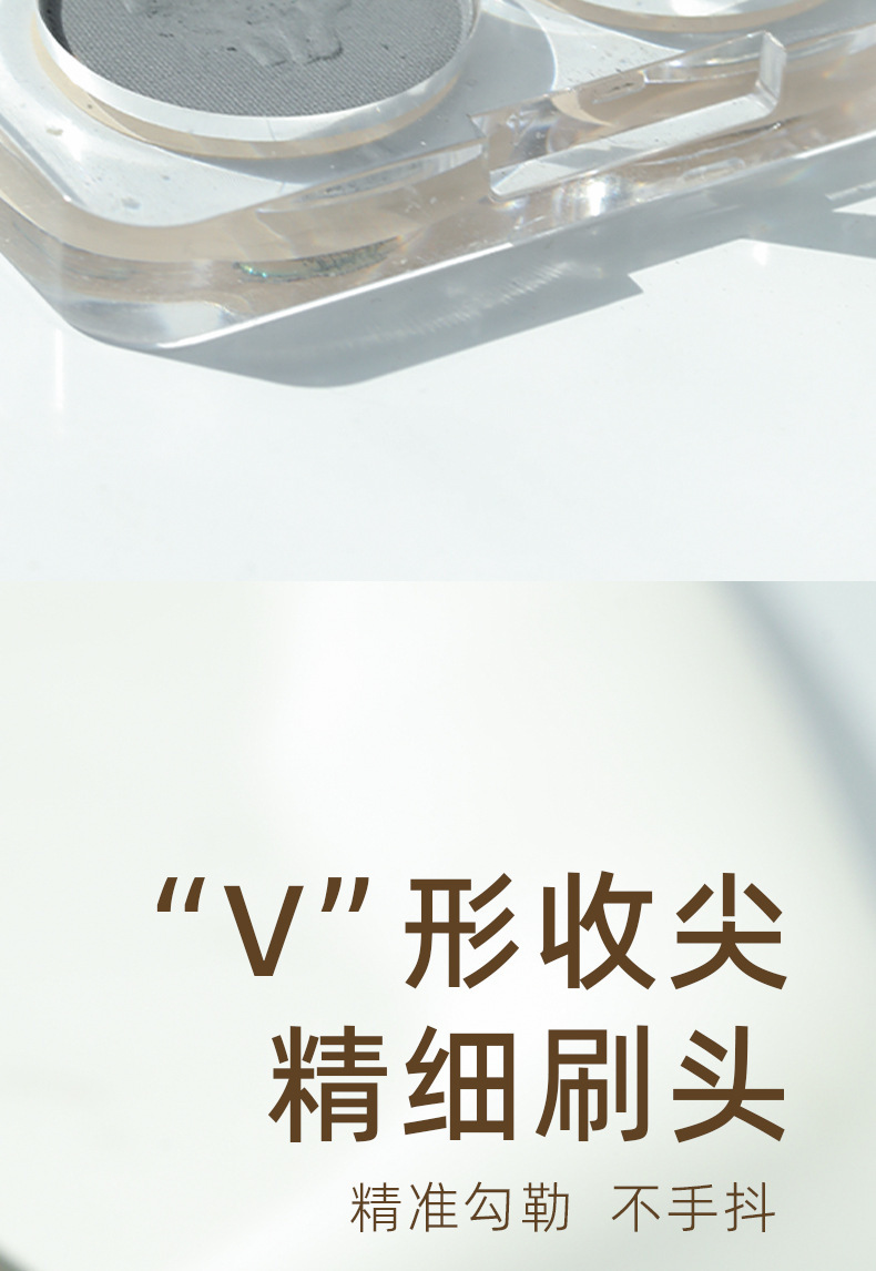 This is the same style of Guo Xiaoniu's corner-folded eyeliner brush, which is used for fine painting of the eye details from the lower eyelid to the tear trough. It is specially designed for makeup undefined