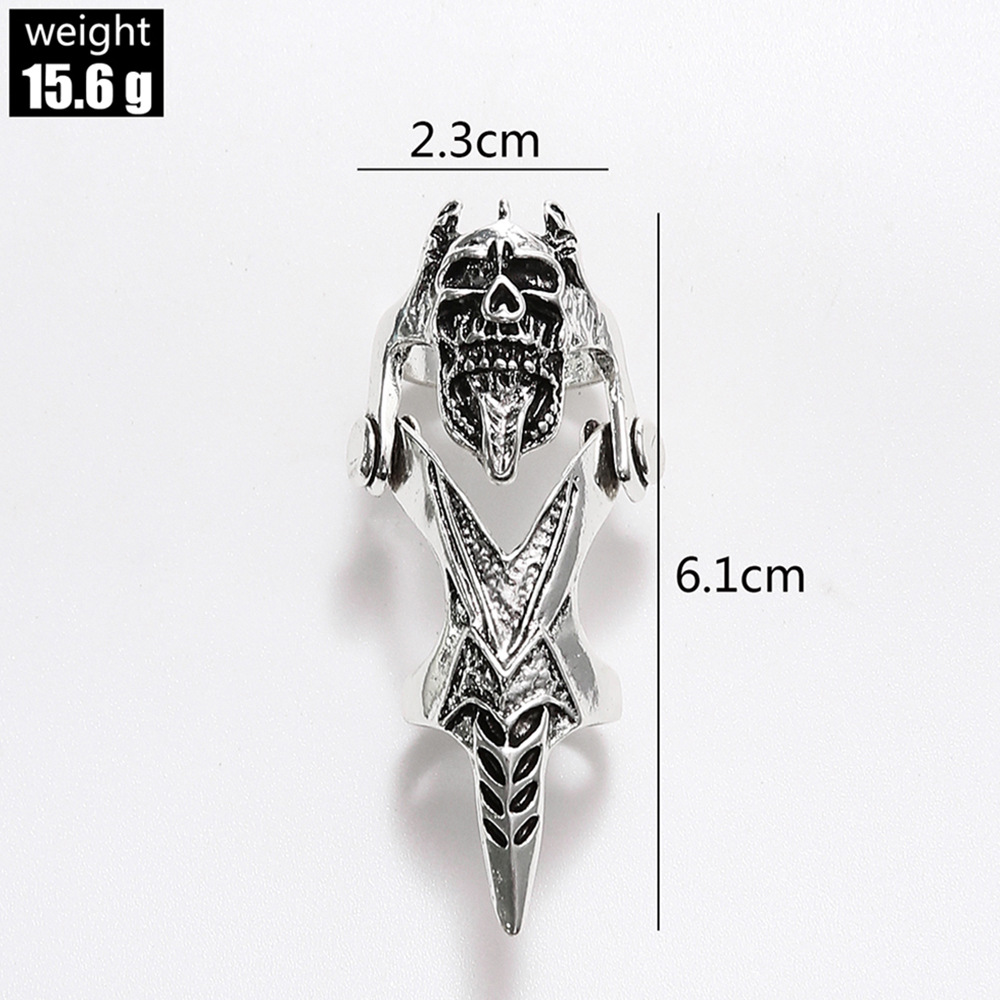 Wholesale Jewelry Loong Head Skull Bendable Joint Ring Nihaojewelry display picture 18