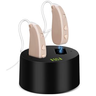 Cross-Border English Hearingaids Behind-The-Ear Hearing Aids for the Elderly USB Digital Display Charging Sound Amplifier