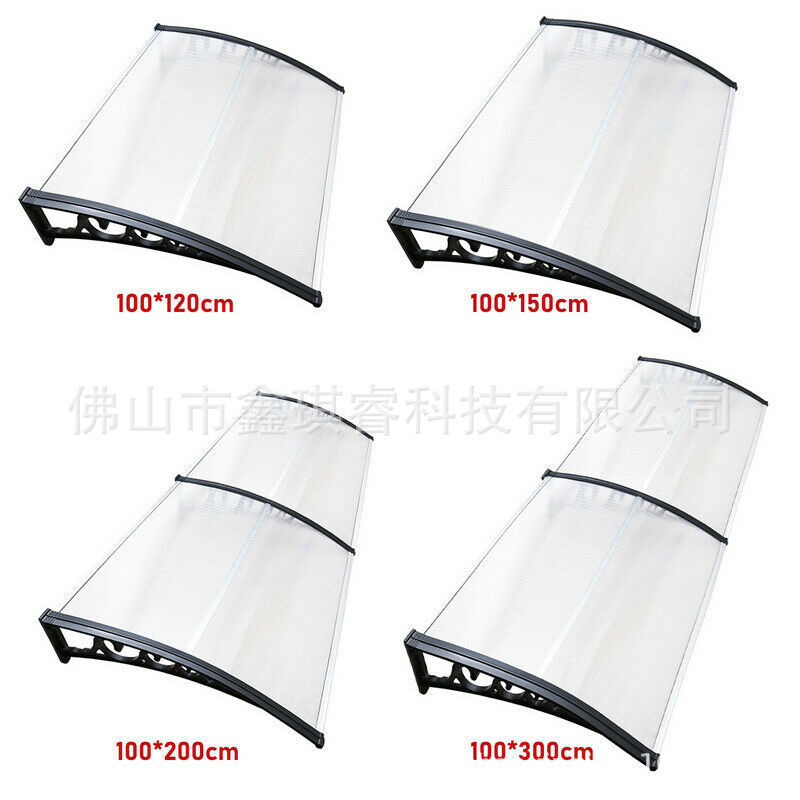Factory Cross-Border Outdoor Canopy Front Door Transparent Top Awning for Garage Window Awning Sunshade Rainproof