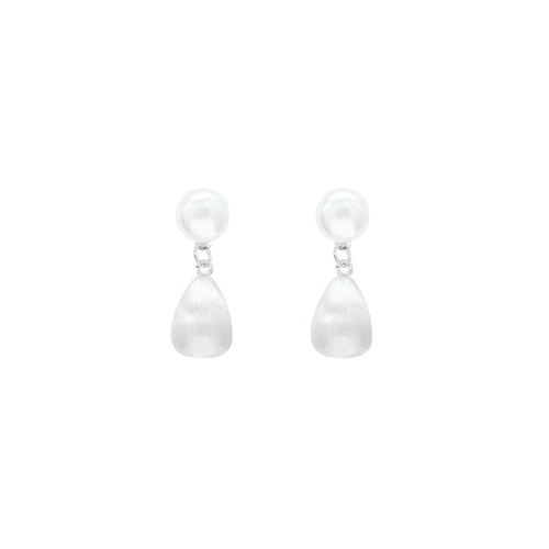 Exquisite light luxury high-end brushed droplet pearl tassel earrings for women, unique style design earrings for women