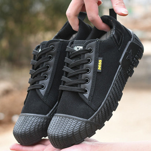 New Liberation Shoes Summer Breathable Wear-Resistant Anti-Slip Outdoor Work Shoes Migrant Workers Construction Site Canvas Labor Protection Shoes
