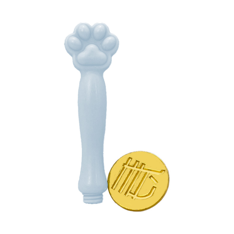 금속 장수 캐릭터 헤드 + 파란색 고양이 발톱 손잡이