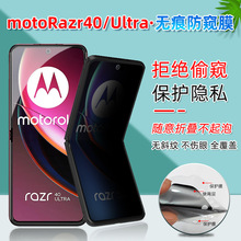 适用moto Razr40/Ultra防窥保护膜防指纹手机全屏覆盖防偷窥贴膜