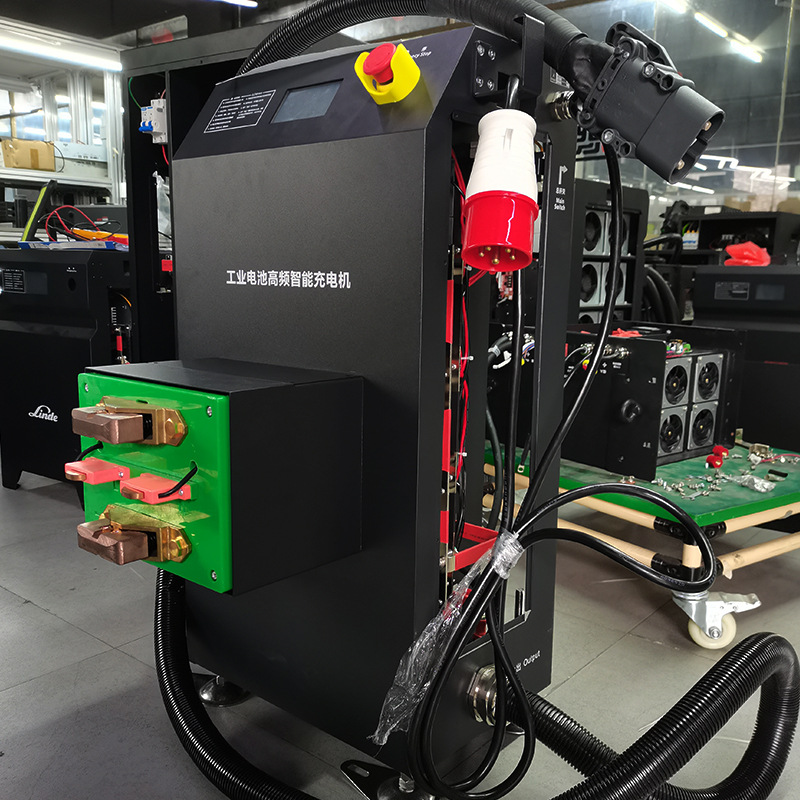 智能agv充电机 100A电动搬运车机器人游艇叉车锂电池 AGV充电器