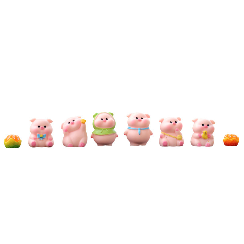 Nuevos accesorios para automóviles, muñecas para niñas, consola central, lindas decoraciones de cerdo