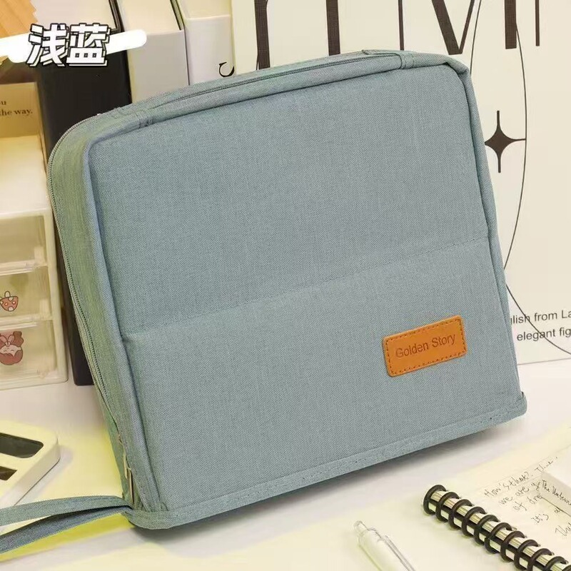 新型大容量縦型化粧ポーチ、無地シンプル多機能収納バッグ、高品質多層大型自立式|undefined
