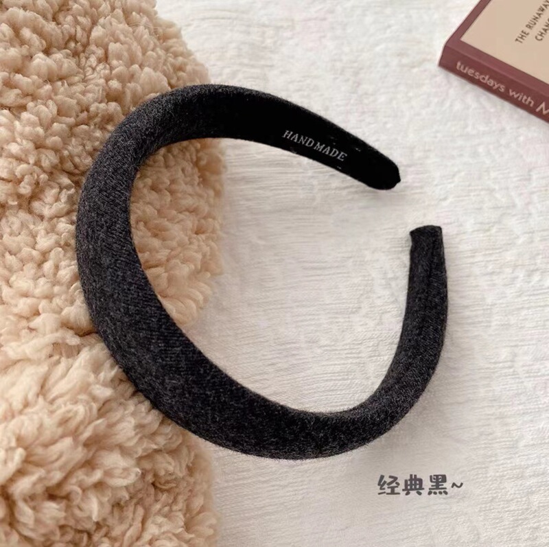 メイラードヘアフープ、女性用、高級感のあるヘッドバンド、万能ヘアプレスヘッドバンド、韓国風レトロ秋冬スポンジヘアバンドル|undefined