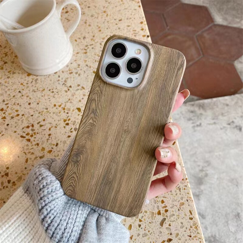 Wood Texture Iphone17/15Pro Phone Case Xs/Xr Apple 12Promax Film Hard Case 11 Matte
