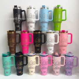 跨境爆款40oz二代汽车杯大容量手柄杯不锈钢保温杯格林奇圣诞款