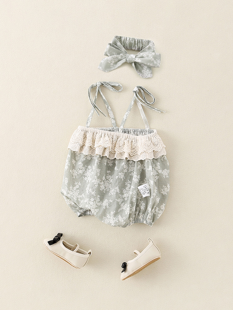 夏の赤ちゃんのストラップの女性の赤ちゃんの涼しさと快適さの女性の赤ちゃんの夏の服はおならの三角を包みます。