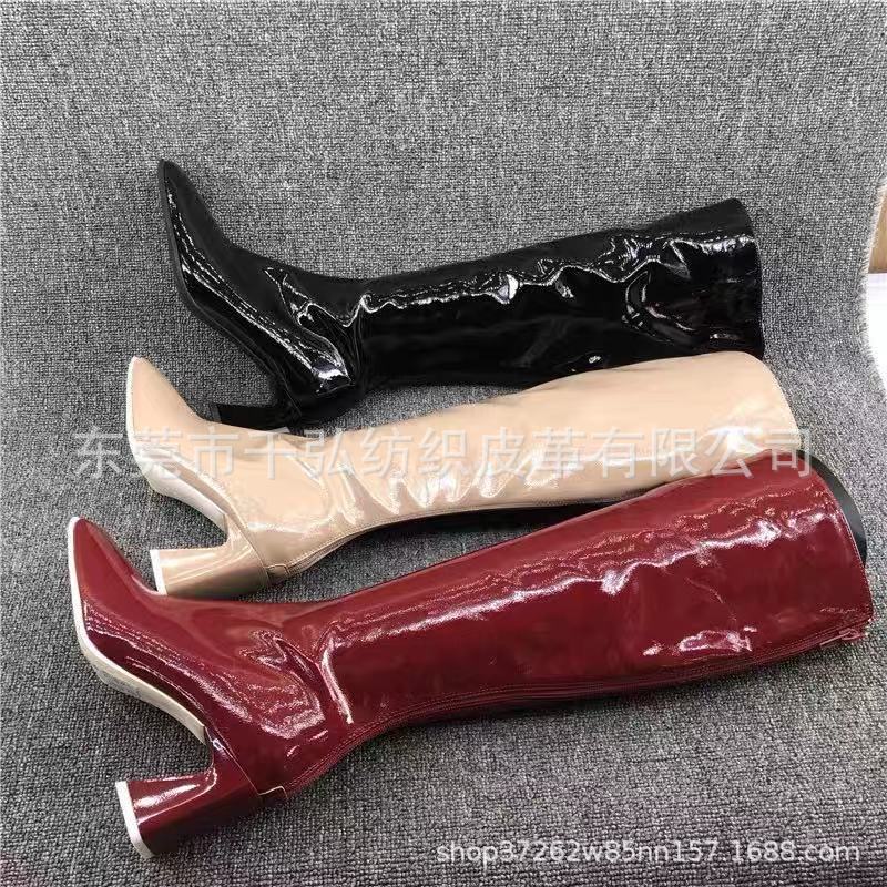 无折痕超柔镜面464个颜色 同底同色PU皮革面料漆皮镜面人造革