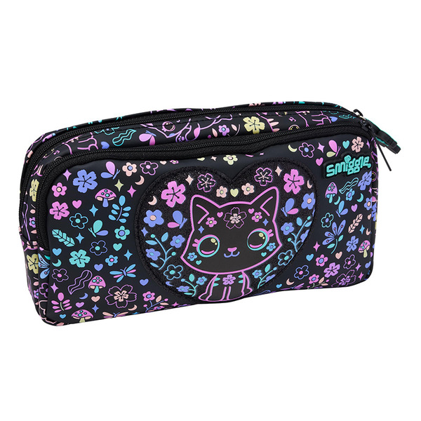 Double-layer capacious cartoon pencil case for students