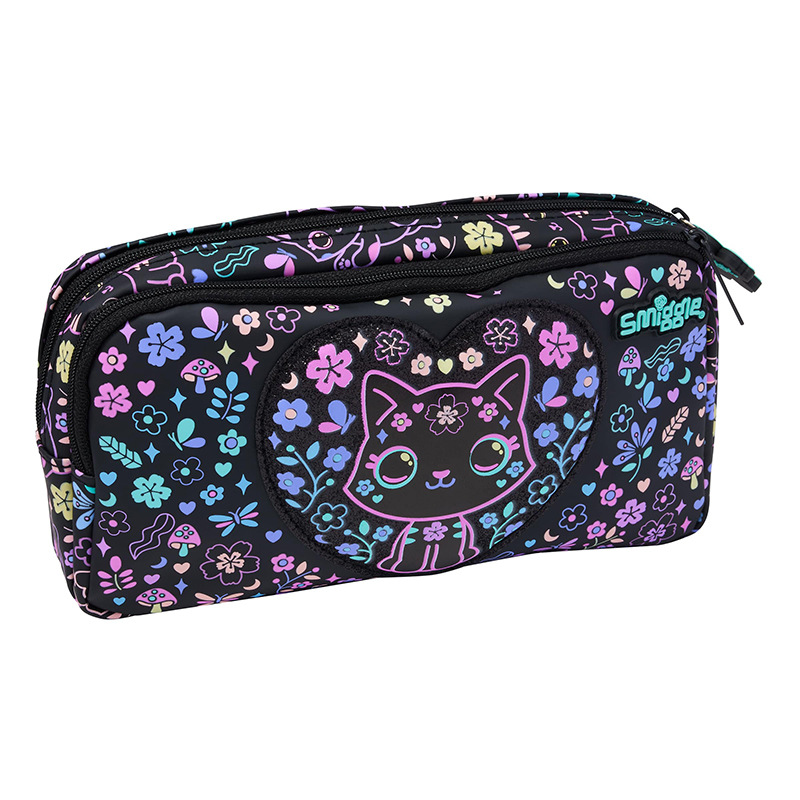 Small clutch bag, flowered, big eyes