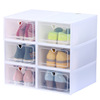 Footwear, removable transparent storage system, foldable storage box