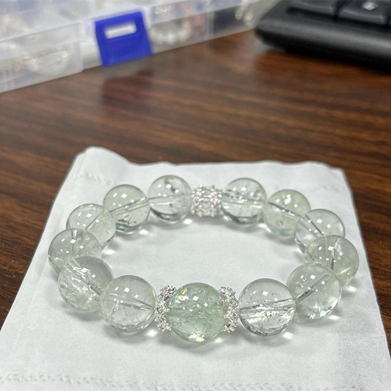 White Azeite Bracelet, Pure and Flawless, Niche and Versatile Energy Stone Gift, Couple Style Crystal Bracelet Design White Azeite Bracelet, Pure and Flawless, Niche and Versatile Energy Stone Gift, Couple Style Crystal Bracelet Design